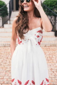Hello It's LOH, White Red Dress, Summer outfit, Summer Dress, Summer Style, White Cotton Dress, Spring dresses, Spring midi Dress