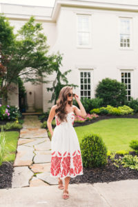 Hello It's LOH, White Red Dress, Summer outfit, Summer Dress, Summer Style, White Cotton Dress, Spring dresses, Spring midi Dress