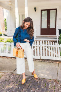 Lejla Hasanovic, Hello It's LOH, Straw Bag, Wide Leg Pants, Frye Platforms