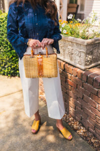 Lejla Hasanovic, Hello It's LOH, Straw Bag, Wide Leg Pants, Frye Platforms