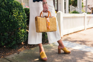 Lejla Hasanovic, Hello It's LOH, Straw Bag, Wide Leg Pants, Frye Platforms