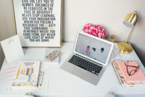 stationary Hello It's LOH, Lejla Hasanovic, desk, work station, anthropologie, rifle paper, joss and main, diy ikea desk