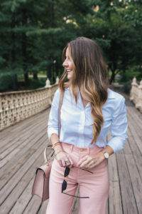 Sea Pants, White Button Down, NYC, Central Park, J.Crew