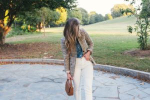 Chambray, Plaid Blazer, Leopard Loafers