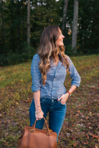 Plaid Blazer, AG Skinny Jeans, Lipault Paris Handbag, J.Crew Loafers, North Georgia, Travel