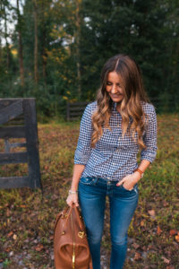 Plaid Blazer, AG Skinny Jeans, Lipault Paris Handbag, J.Crew Loafers, North Georgia, Travel