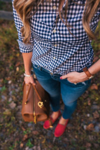 Plaid Blazer, AG Skinny Jeans, Lipault Paris Handbag, J.Crew Loafers, North Georgia, Travel