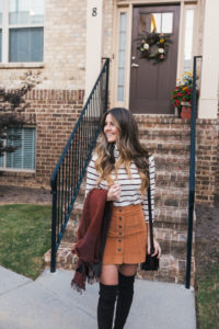 Velvet Skirt, Turtleneck, Fall Style, Maxwell Scott Handbag, Stuart Weitzman Boots
