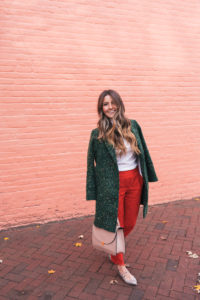 Quirk Hotel, Richmond VA, VCU, holiday looks, RVA, cuyana, tweed coat, j.crew coat, j.crew flats