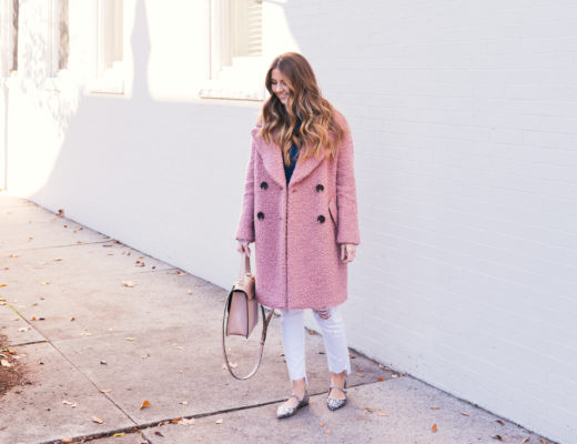 Topshop Coat, Glitter Flats, Travel Richmond VA, Cuyana, Ralph Lauren Sweaters, Ralph Lauren Button Up, Fall Style, Winter Style, White Jeans Outfit, Button Up Outfit