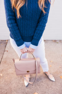 Topshop Coat, Glitter Flats, Travel Richmond VA, Cuyana, Ralph Lauren Sweaters, Ralph Lauren Button Up, Fall Style, Winter Style, White Jeans Outfit, Button Up Outfit