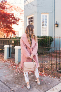 Topshop Coat, Glitter Flats, Travel Richmond VA, Cuyana, Ralph Lauren Sweaters, Ralph Lauren Button Up, Fall Style, Winter Style, White Jeans Outfit, Button Up Outfit