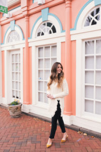Tweed Coat, Green Coat, J.Crew Bright Coat, Ivory Sweater, Black Jeans, Velvet Flats, Fall Style, Winter Style, Hello It's LOH, Lejla Hasanovic, RVA