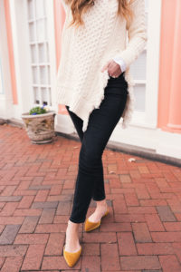 Tweed Coat, Green Coat, J.Crew Bright Coat, Ivory Sweater, Black Jeans, Velvet Flats, Fall Style, Winter Style, Hello It's LOH, Lejla Hasanovic, RVA