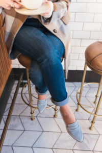 ShopThelma Loafers, Loafers and Jeans, Cashmere Sweater, DKNY Coat, Checkered Coat, Oversize Coat, LV Speedy, Casual Style, Fall Look, Loafers Outfit, Hello It's LOH, Lejla Hasanovic