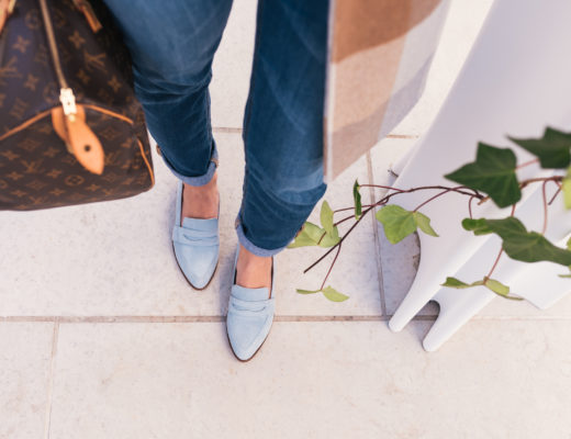 ShopThelma Loafers, Loafers and Jeans, Cashmere Sweater, DKNY Coat, Checkered Coat, Oversize Coat, LV Speedy, Casual Style, Fall Look, Loafers Outfit, Hello It's LOH, Lejla Hasanovic