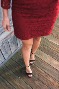 Red Lace Dress, WAYF, Steve Madden Black Heels, Hello It's LOH, Holiday Party Dress, Party Dress, NYE Dress, Red Dress, Mini Dress, David Yurman, Steve Madden, Lejla Hasanovic