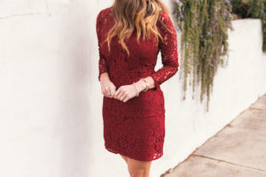 Red Lace Dress, WAYF, Steve Madden Black Heels, Hello It's LOH, Holiday Party Dress, Party Dress, NYE Dress, Red Dress, Mini Dress, David Yurman, Steve Madden, Lejla Hasanovic