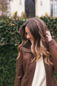 Leather Jacket Outfit, Citizens Of Humanity Jeans, Ivory Sweater