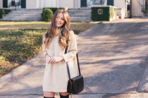 Lejla Hasnovic, @helloitsloh Stuart Weitzman Boots And Sweater Dress