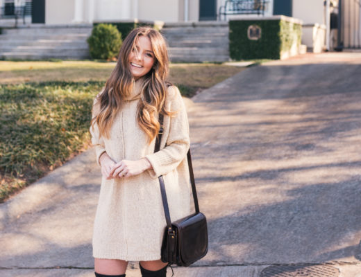 Lejla Hasnovic, @helloitsloh Stuart Weitzman Boots And Sweater Dress
