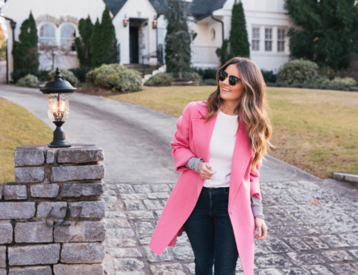 Hello It's LOH, pink theory coat, allbirds, white top, basics, ray ban sunglasses, lejla hasanovic, casual outfit, casual weekend look, winter style, winter ootd