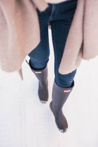 Citizen Of Humanity Jeans, Checkered Coat, J.Crew Knit Sweater, Knitted Headband, Hunter Boots, Hello It's LOH, Lejla Hasanovic