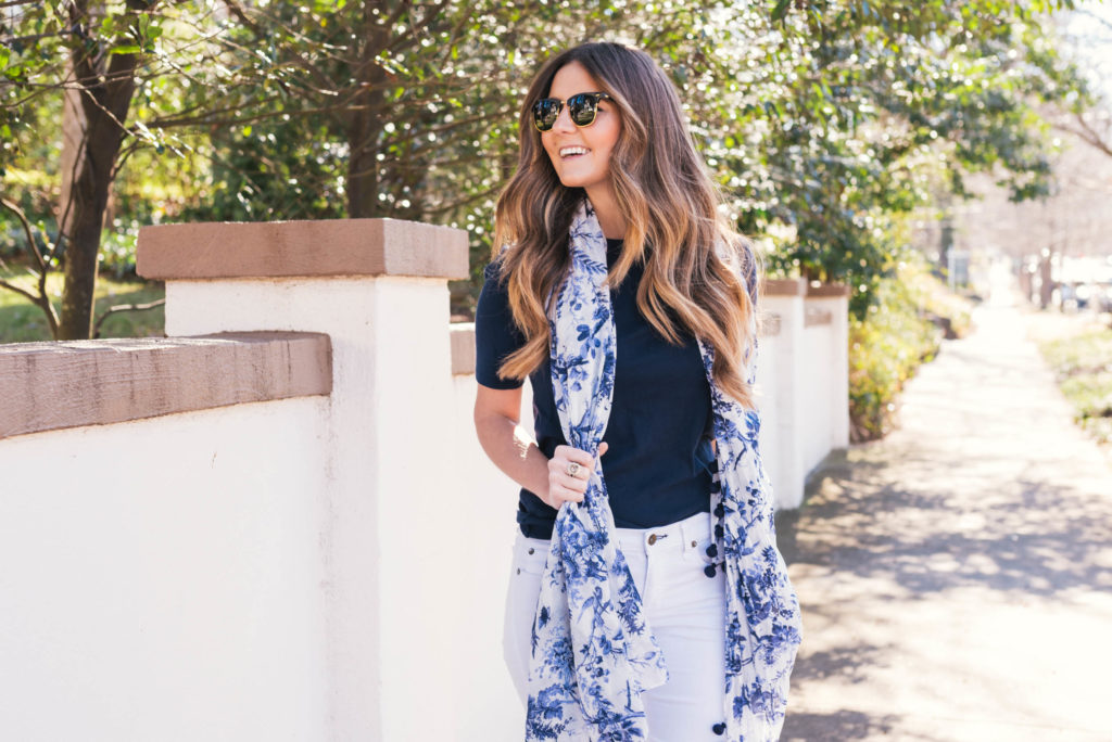Club Monaco Scarf, Rag and Bone Jeans, J.Crew Perfect Fit Tee, Allbirds Slip on sneakers, Lejla Hasanovic, Hello It's LOH