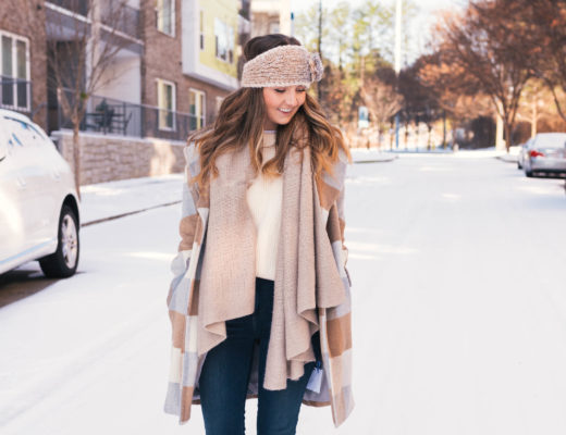 Citizen Of Humanity Jeans, Checkered Coat, J.Crew Knit Sweater, Knitted Headband, Hunter Boots, Hello It's LOH, Lejla Hasanovic