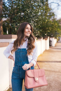 Vince Loafers, Madewell Overalls, Hello It's LOH, Lejla Hasanovic, J.Crew Button Up, Blush Loafers, Atlanta Blogger, Casual ootd