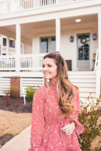 Saloni Dress, MatchesFashion, Schutz Slides, Sea and Grass Tote, hello its loh, @helloitsloh, Lejla Hasanovic, Spring Dresses, Shopbop, red dress, atlanta