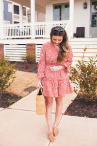 Saloni Dress, MatchesFashion, Schutz Slides, Sea and Grass Tote, hello its loh, @helloitsloh, Lejla Hasanovic, Spring Dresses, Shopbop, red dress, atlanta