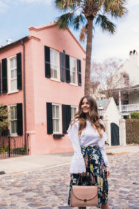 Hello It's LOH Floral Skirt Day To Night Atlanta Blogger Spring Style Spring Skirt
