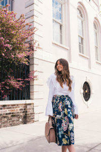 Hello It's LOH Floral Skirt Day To Night Atlanta Blogger Spring Style Spring Skirt