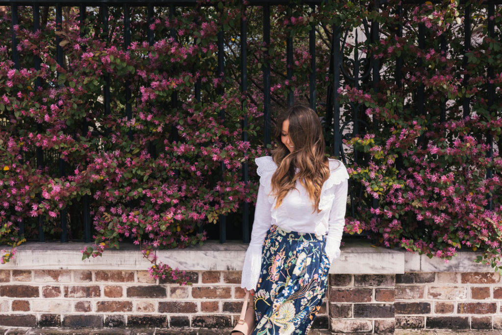 Hello It's LOH Floral Skirt Day To Night Atlanta Blogger Spring Style Spring Skirt