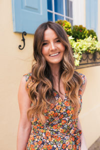 Rebecca Taylor Ruffle Midi Dress, Joie Banner Heels, Spring Outfit, Spring Dress, Lejla Hasanovic, Floral Wrap Dress