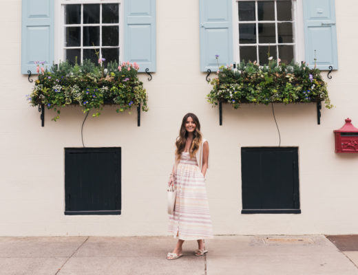 Striped Cotton Dress in Charleston, Hello It's LOH, Lejla Hasanovic, Arnel Hasanovic Photography, Cotton Dresses, Weekend Dresses, Mara Hoffman, Woven Round Bag, Summer Dresses, Spring Dresses, Easter Dresses