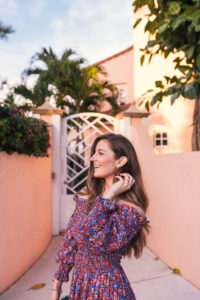 Hello It's LOH, Rebecca Taylor Off The Shoulder Dress, Palm Beach, Simon Miller Handbag, Lejla Hasanovic