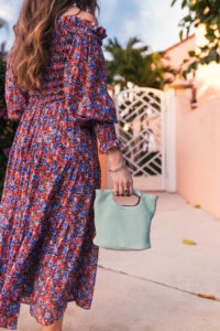 Hello It's LOH, Rebecca Taylor Off The Shoulder Dress, Palm Beach, Simon Miller Handbag, Lejla Hasanovic