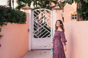 Hello It's LOH, Rebecca Taylor Off The Shoulder Dress, Palm Beach, Simon Miller Handbag, Lejla Hasanovic