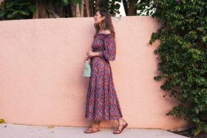 Hello It's LOH, Rebecca Taylor Off The Shoulder Dress, Palm Beach, Simon Miller Handbag, Lejla Hasanovic