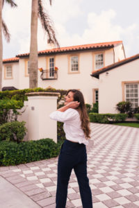 Hello It's LOH, How To Successfully dress for 4th of july, summer looks, j.crew linen pants, elizabeth and james wrap top, white summer top, leather sandals, cognac sandals, palm beach florida, real estate photography, arnel hasanovic photography, real estate