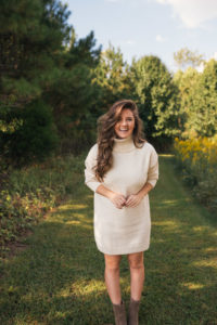 18 week update, new mom, pregnancy, sweater dress, fall style, marc fisher booties, lejla hasanovic