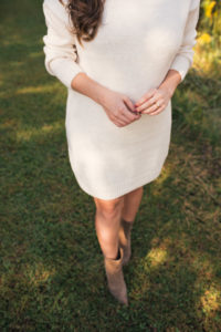 18 week update, new mom, pregnancy, sweater dress, fall style, marc fisher booties, lejla hasanovic