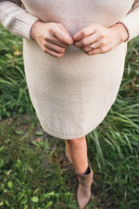 18 week update, new mom, pregnancy, sweater dress, fall style, marc fisher booties, lejla hasanovic