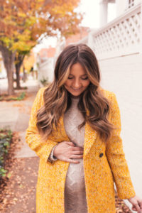 J.Crew Winter Coat, Pink Blush Maternity Sweater Dress, Hello it's LOH, Sezane Cognac boots, Lejla Hasanovic, Arnel Hasanovic Photography