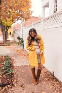 J.Crew Winter Coat, Pink Blush Maternity Sweater Dress, Hello it's LOH, Sezane Cognac boots, Lejla Hasanovic, Arnel Hasanovic Photography