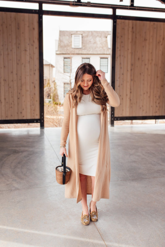 Clothing For In Between Seasons, hello it's loh, stubbs and wootton loafers, susana monaco dress, pregnancy style, bump friendly dresses
