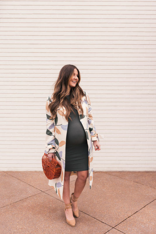 Hello It's LOH, Lejla Hasanovic, Trench Coats, Castaner Wedges, Pregnancy Style, Cult Gaia Handbag