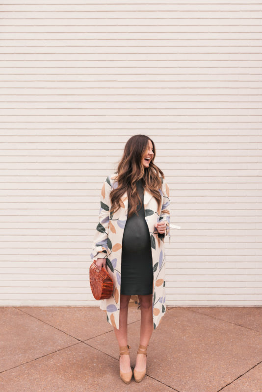 Hello It's LOH, Lejla Hasanovic, Trench Coats, Castaner Wedges, Pregnancy Style, Cult Gaia Handbag